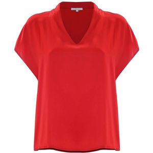 Kocca, Dames, Blouses & Shirts, Rood, Maat: XS Poliester,