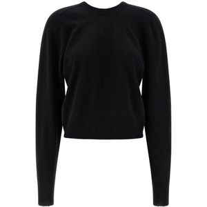 Maison Margiela, Dames, Truien, Zwart, Maat: M Wol,