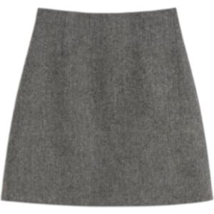 Weekend Max Mara, Dames, Rokken, Grijs, Maat: 2XS Wol,