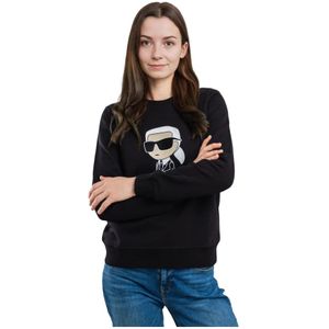 Karl Lagerfeld, Dames, Sweatshirts & Hoodies, Zwart, Maat: XS Katoen,