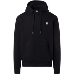 North Sails, Heren, Sweatshirts & Hoodies, Zwart, Maat: M Katoen,
