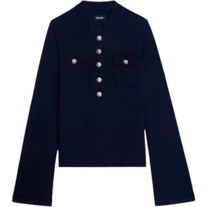 Zadig & Voltaire, Dames, Truien, Blauw, Maat: S Wol,