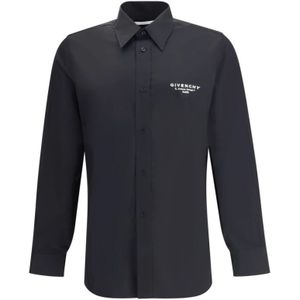 Givenchy, Heren, Overhemden, Zwart, Maat: M Katoen,
