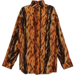 Balenciaga, Dames, Blouses & Shirts, Veelkleurig, Maat: XS Zijde,