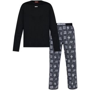 Diesel, Heren, Nachtkleding & Lounge, Zwart, Maat: L Katoen,