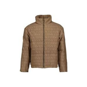 Versace Gewatteerde hoge kraag jas , Brown , Heren , Maat: M