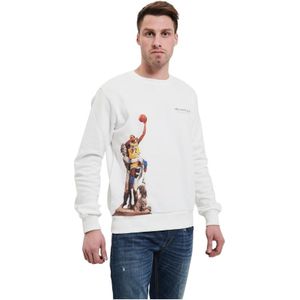 Throwback, Heren, Sweatshirts & Hoodies, Wit, Maat: M