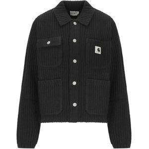 Carhartt Wip, Dames, Jassen, Zwart, Maat: S Wol,