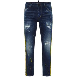 Philipp Plein, Heren, Jeans, Blauw, Maat: W29 Katoen,