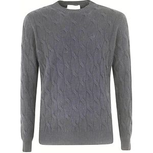 Filippo De Laurentiis, Heren, Truien, Grijs, Maat: XL Kasjmier,