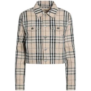 Burberry, Dames, Jassen, Bruin, Maat: M Denim,