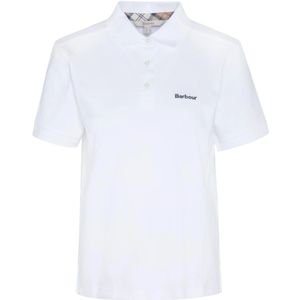 Barbour, Dames, Tops, Wit, Maat: 2XL Katoen,