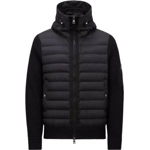 Moncler, Heren, Jassen, Zwart, Maat: XL Wol,