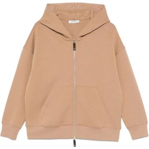 Max Mara, Dames, Sweatshirts & Hoodies, Bruin, Maat: L Katoen,