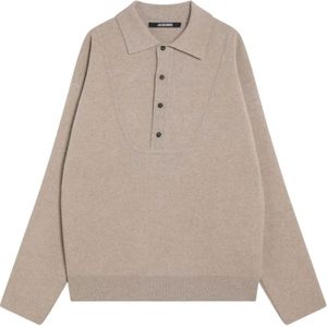 Jacquemus, Heren, Truien, Beige, Maat: XL Wol,