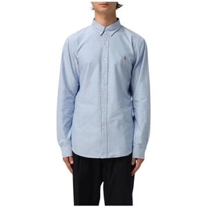 Polo Ralph Lauren, Heren, Overhemden, Blauw, Maat: 2XL Katoen,