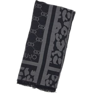 Liu Jo - Monogram Sjaal - Zacht - All-Over Liu Jo-Monogram - Franjes