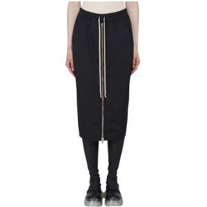 Rick Owens, Dames, Rokken, Zwart, Maat: S Katoen,