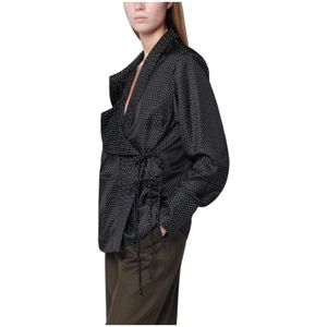 Dries Van Noten, Dames, Blouses & Shirts, Zwart, Maat: M