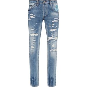 Philipp Plein, Heren, Jeans, Blauw, Maat: W33 Denim,
