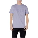 Boss - Bedrukte T-shirt - Lila - Katoen