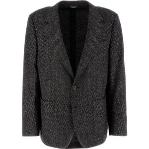 Dolce & Gabbana, Heren, Jassen, Grijs, Maat: L Wol,