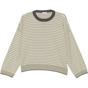 Brunello Cucinelli, Dames, Truien, Grijs, Maat: S Zijde,