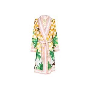 Casablanca Zijden Kimono Badjas , Multicolor , Dames , Maat: M