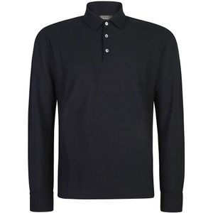 Zanone - Polo - Blauw - Crêpe Stof