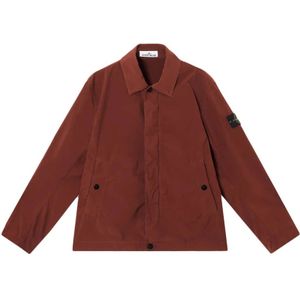 Stone Island, Heren, Jassen, Rood, Maat: S Katoen,