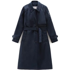 Woolrich, Dames, Mantels, Blauw, Maat: S Leer,