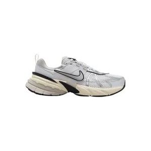 Nike Mesh Run Sneakers met Leren Overlays , Gray , Dames , Maat: 37 EU