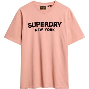 Superdry - T-shirt - Bruin - Katoen
