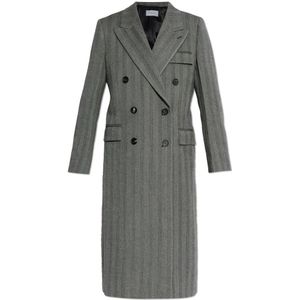 Ferragamo, Dames, Mantels, Grijs, Maat: XS Wol,