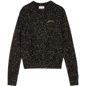 Ganni, Dames, Truien, Zwart, Maat: M Katoen,