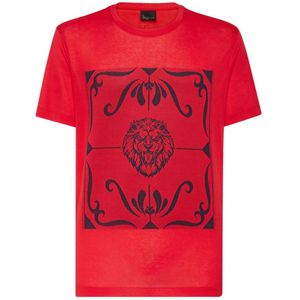 Billionaire, Heren, Tops, Rood, Maat: 2XL Katoen,