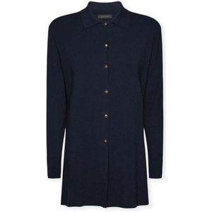 Elena Mirò, Dames, Truien, Blauw, Maat: XS Viscose,