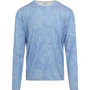 Etro, Heren, Truien, Blauw, Maat: M Zijde,