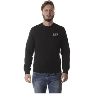 Emporio Armani Ea7, Heren, Sweatshirts & Hoodies, Zwart, Maat: S Katoen,