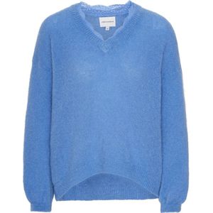 Americandreams, Dames, Truien, Blauw, Maat: M Wol,