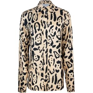 Sportmax, Dames, Blouses & Shirts, Veelkleurig, Maat: XS Zijde,