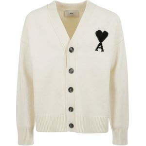 Ami Paris, Heren, Truien, Wit, Maat: 2XL Wol,