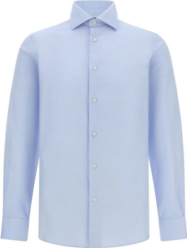 Boggi Milano - Ultimate NON Iron - Overhemd - Blauw - Gestreept - Heren