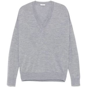 Peserico, Dames, Truien, Grijs, Maat: XL Wol,