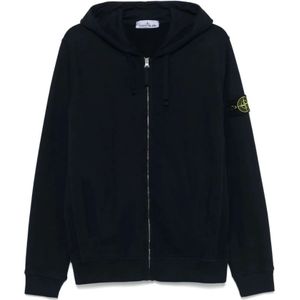 Stone Island - Navy Blue Sweatshirt - Heren - Katoen - Stijlvolle