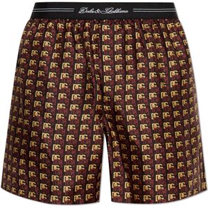 Dolce & Gabbana, Heren, Korte broeken, Bruin, Maat: M Zijde,
