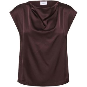 Saint Tropez, Dames, Blouses & Shirts, Bruin, Maat: L