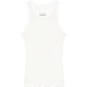 Maison Margiela, Dames, Tops, Wit, Maat: S Zijde,