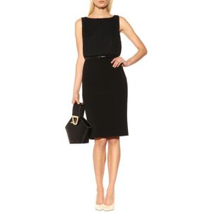 Max Mara, Dames, Jurken, Zwart, Maat: M Leer,