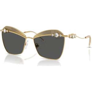 Swarovski - Sk 7040 - Zonnebril - Goud - Metalen Vlinderframe - 100% UV-bescherming